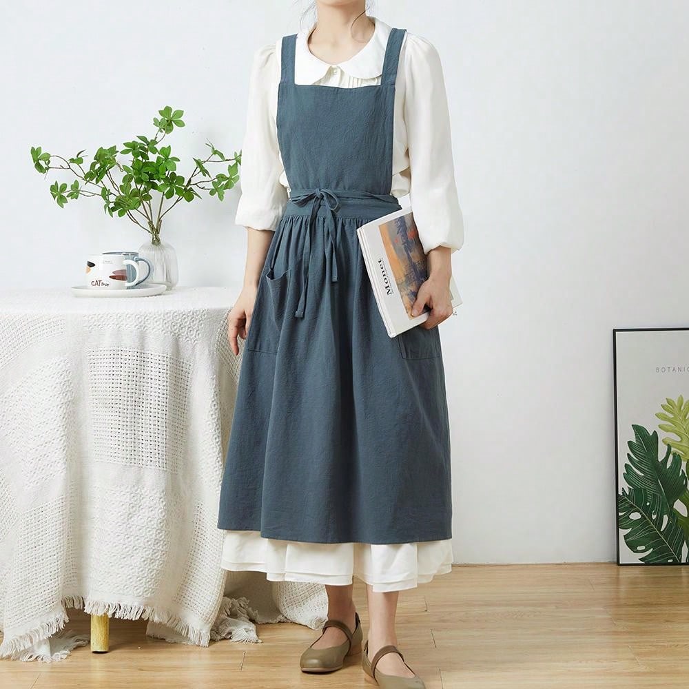 Gardening Tools Women - Jupe plissée en coton et lin