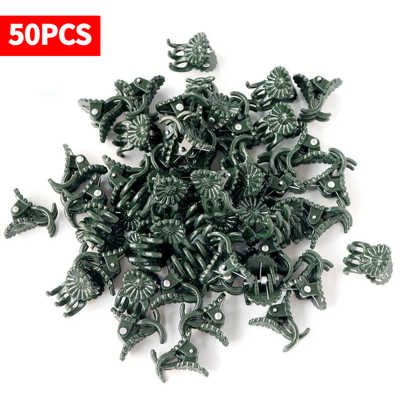 Gardening Tools For Vines - 50 pinces de jardinage vert foncé