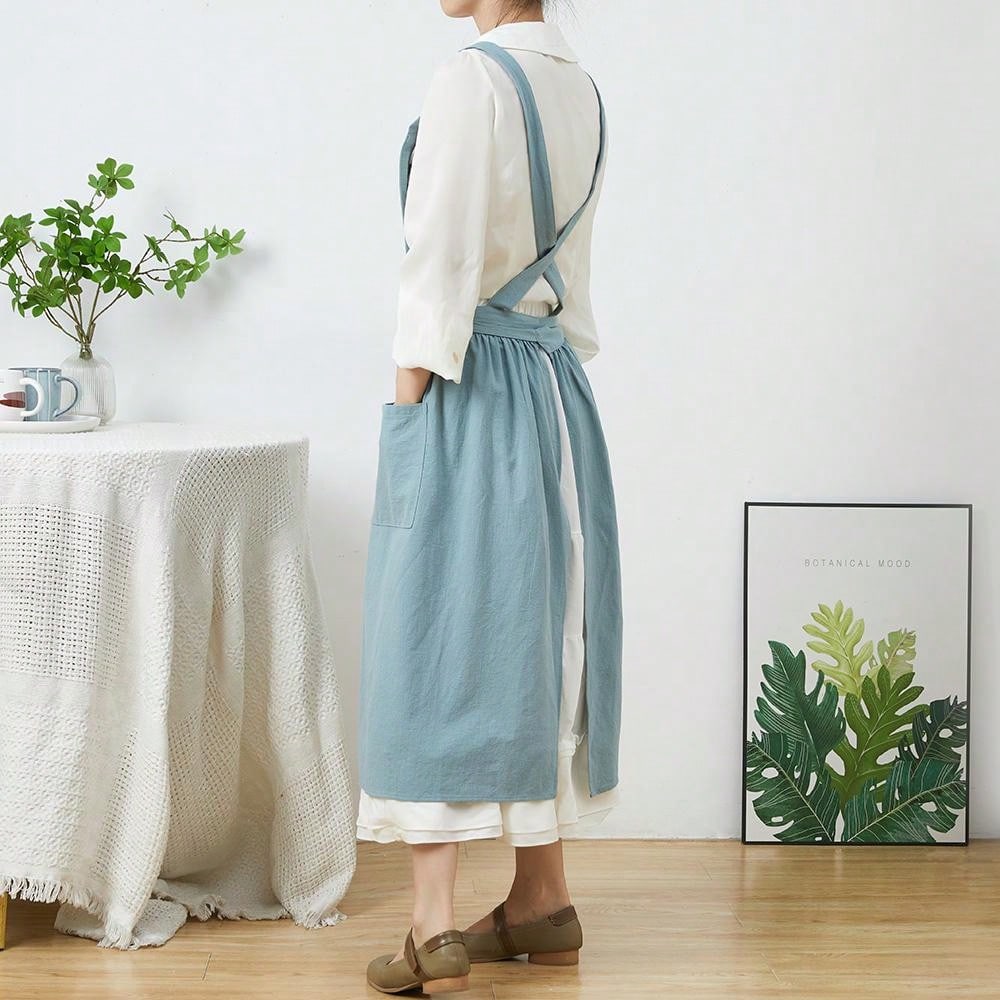 Jupe plissée en coton et lin p - Gardening Tools Women avis et prix