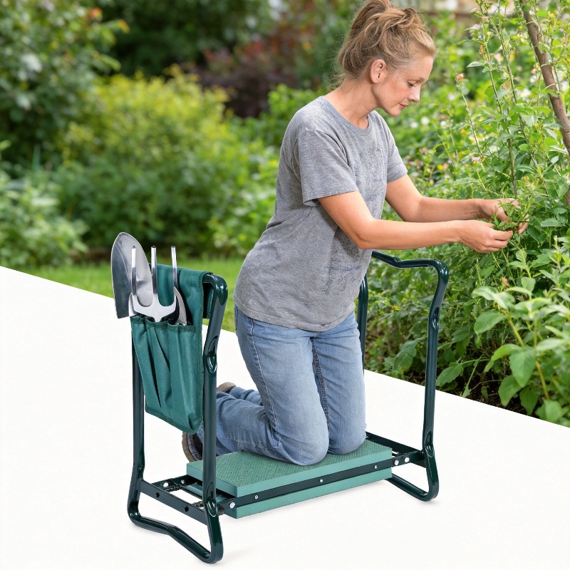 Tabouret de jardin pliant 2-en - Gardening Tools Kit For Sale avis et prix